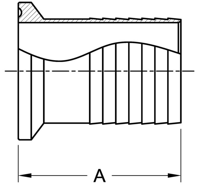 14HRQ RUBBER HOSE ADAPTER