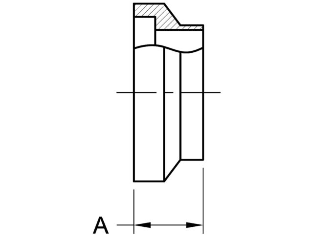 15WI SHORT WELD FERRULE, FEMALE