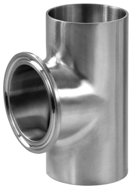 7WWMS TEE, WELD X WELD X SHORT CLAMP OUTLET